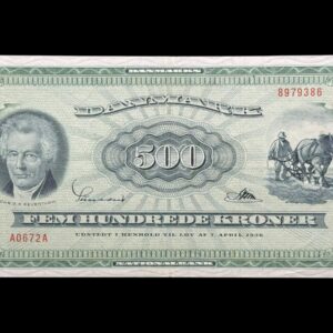 500 kroner 1967 A0, Riim/Sunesen, Nr. 8979386, Sieg 138, DOP 147, Pick 47, Kva. 1+