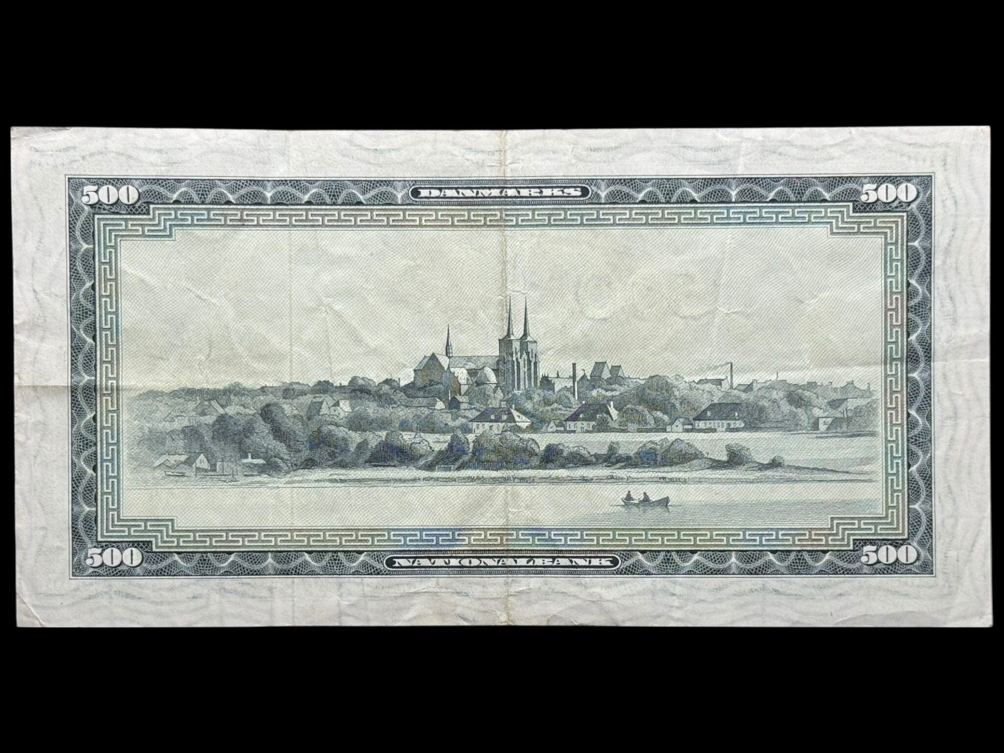 500 kroner 1967 A0 0J, Riim/Hoffmeyer, Nr. 7336643, Sieg 138, DOP 147, Pick 47, Kva. 1-1+ - Image 2