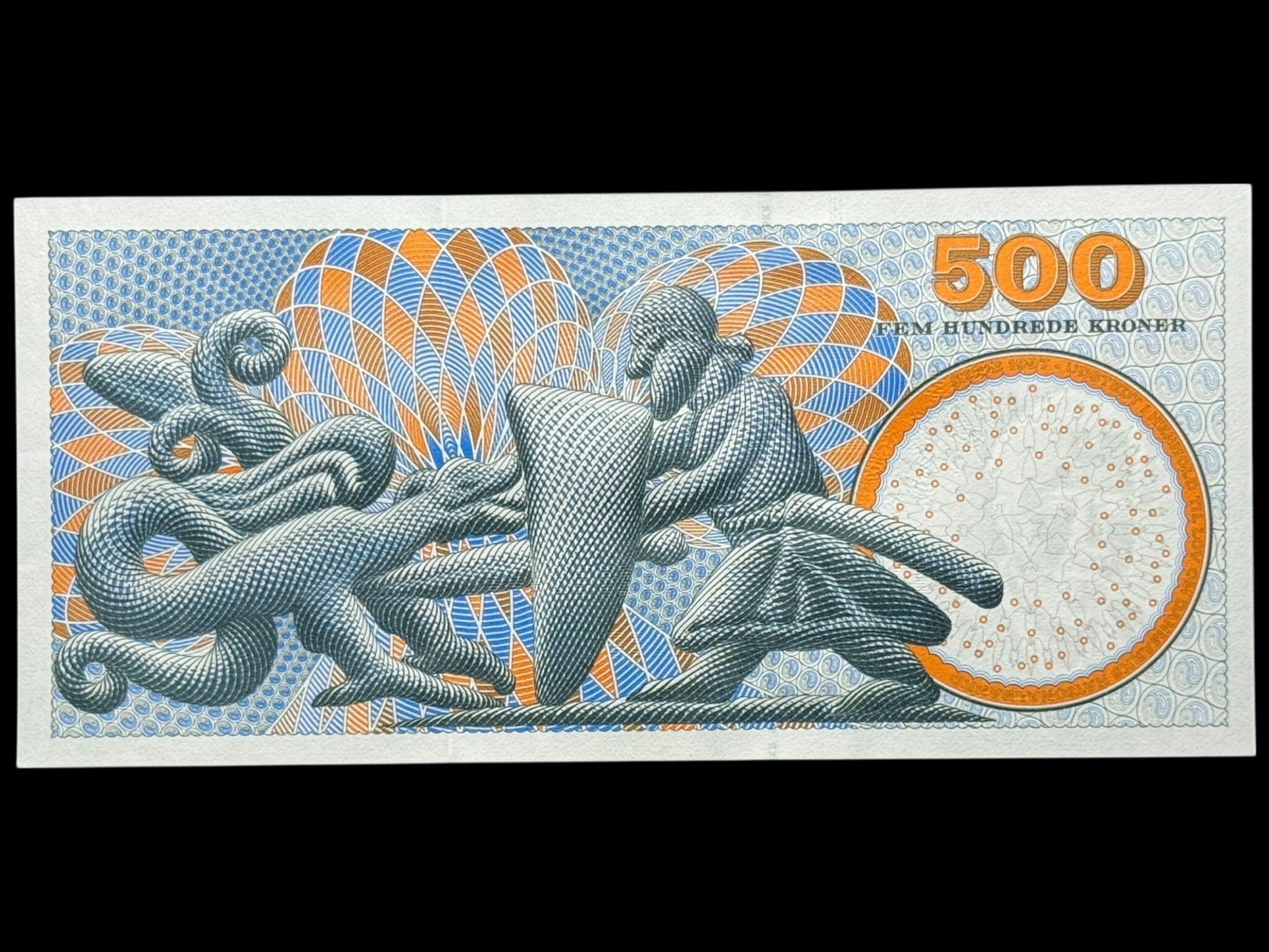 500 kroner 1997 A0, Heering/Torben Nielsen, Nr. 451220F-21A, Sieg 149, DOP 158, Pick 58, Kva. 0 "Modelfoto" - Image 2