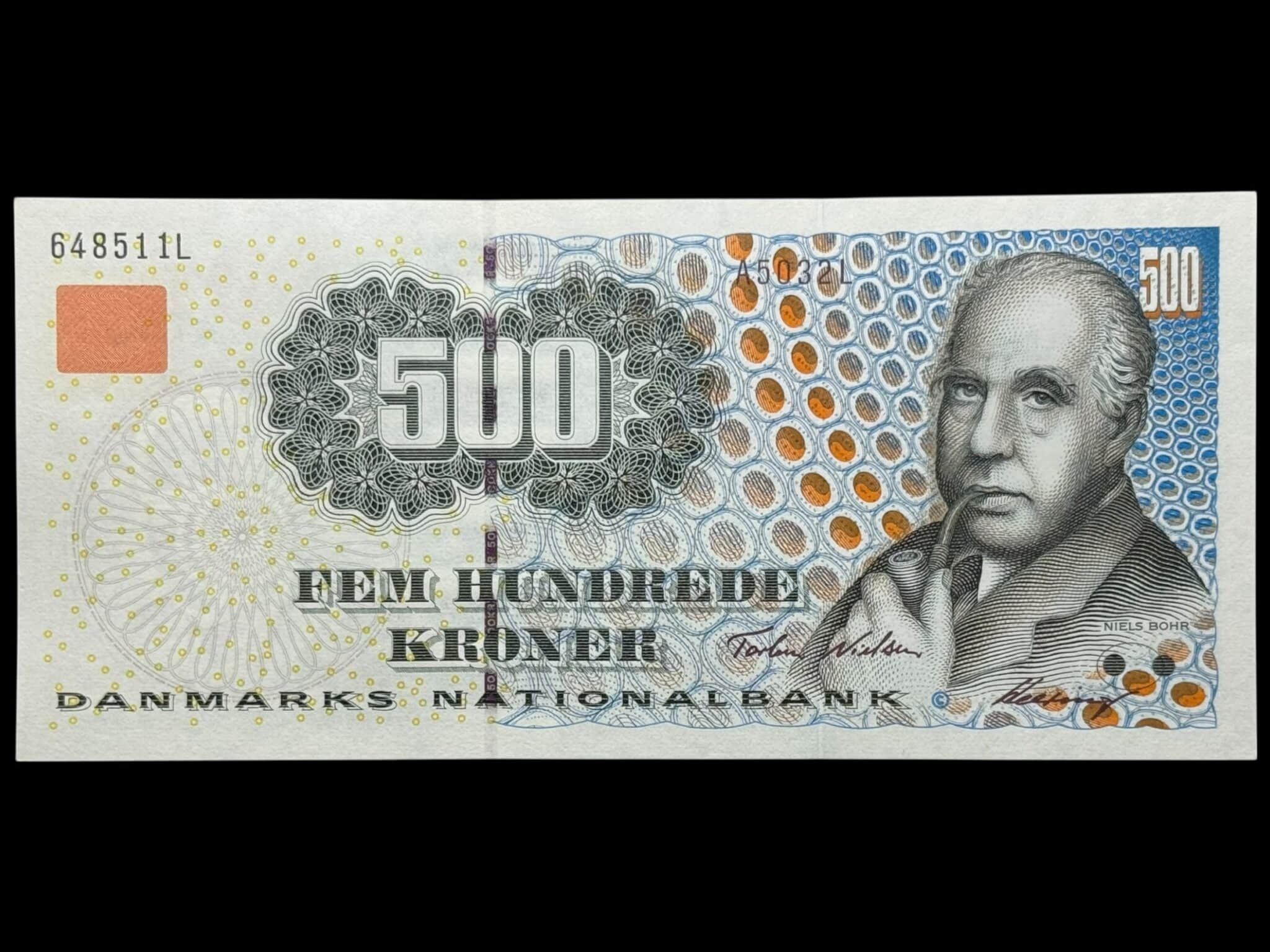 500 kroner 2003 A5, Heering/Torben Nielsen, Nr. 658511L, Sieg 149, DOP 158, Pick 58, Kva. 0