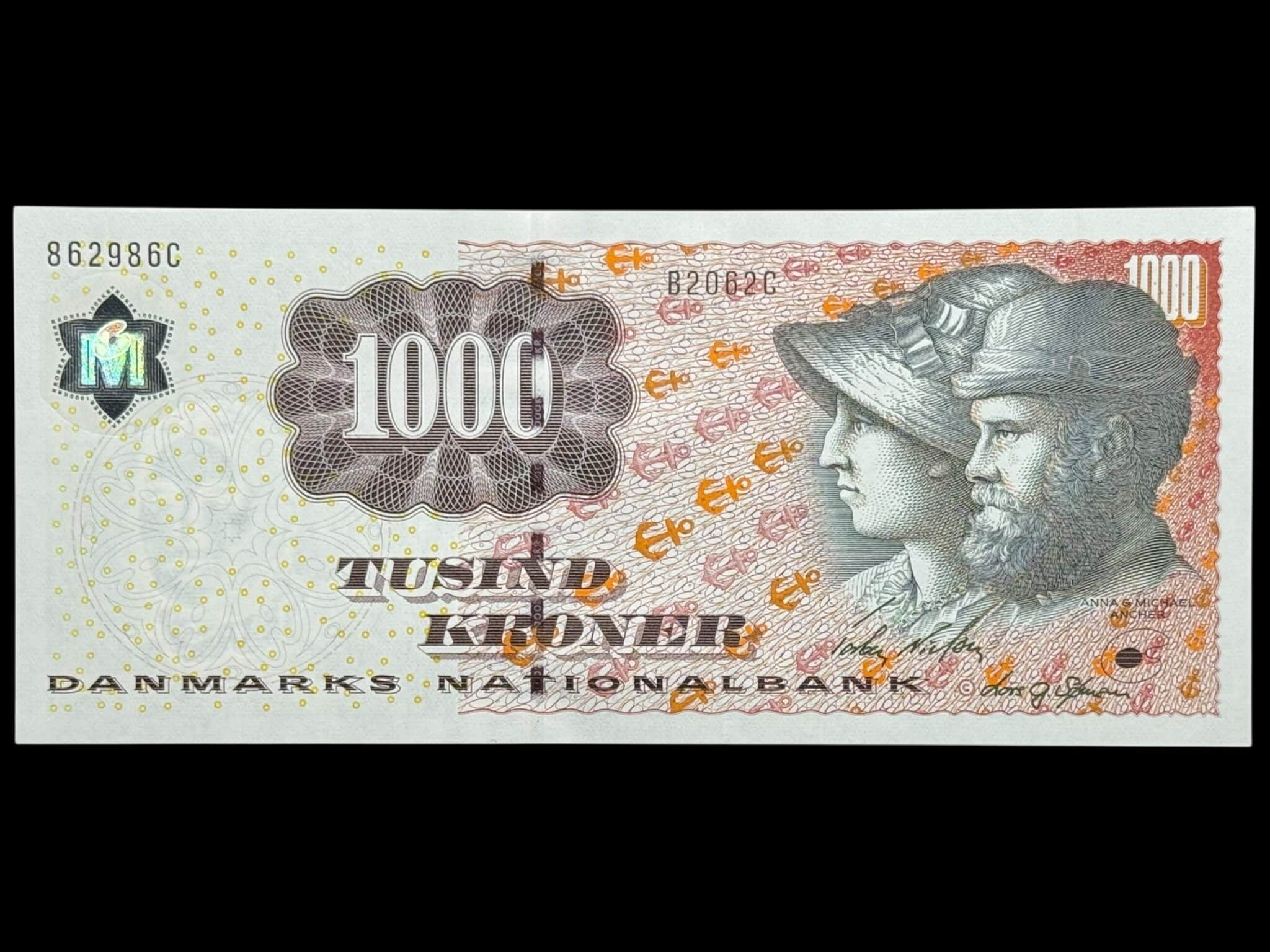1000 kroner 2006 B2, Lars G. Sørensen/Torben Nielsen, Nr. 611373A-862986C, Sieg 155, DOP 164, Pick 64, Kva. 0 "Modelfoto"