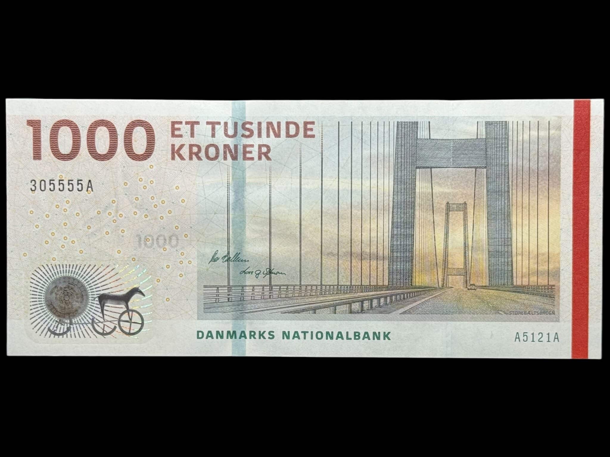 1000 kroner 2012 A5, Lars G. Sørensen/Per Callesen, Nr. 305555A, Sieg 160, Pick 69, Kva. 0