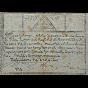 1 Rigsdaler Courant 1804, Nr. 716375, Sieg 39, DOP 30, Pick A28, Kva. 1+