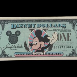 Disneyland, 1 Disney dollar 1990, Mickey Mouse, Nr. D03172166A, N#221165, Kva. 0