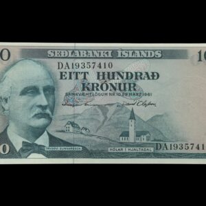 Island, 100 kronur 1965, Nr. DA19357410, Sieg 50, Pick 44, Kva. 0
