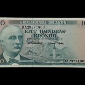 Island, 100 kronur 1965, Nr. DA29271803, Sieg 50, Pick 44, Kva. 0
