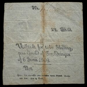 12 skilling 1809, Nr. 626255, Sieg 45, DOP 48, Pick A41, Kva. 1