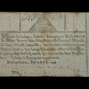 1 Rigsdaler Courant 1801, Nr. 441604, Sieg 39, DOP 30, Pick A28, Rø S38a, Kva. 1-1-