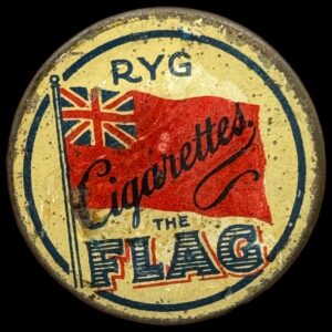 Postskillemønt, 25 øre FLAG, Rød baggrund, Kva. 1+