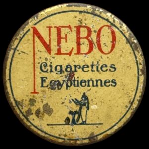 Postskillemønt, 25 øre NEBO, Rød baggrund, Kva. 1+