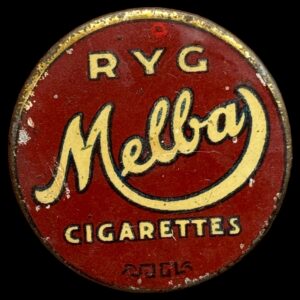 Postskillemønt, 10 øre MELBA, Blå baggrund, Kva. 1+