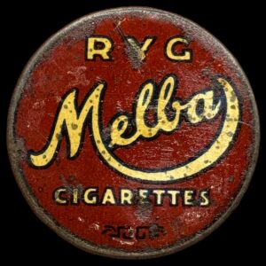 Postskillemønt, 25 øre MELBA, Rød baggrund, Kva. 1+