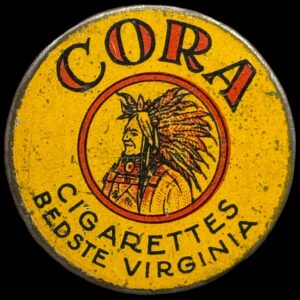 Postskillemønt, 25 øre CORA, Rød baggrund, Kva. 1+-01