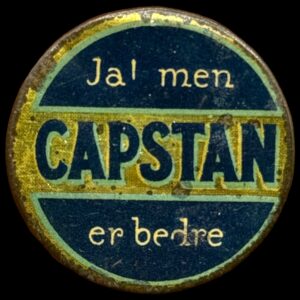 Postskillemønt, 10 øre CAPSTAN, Grøn baggrund, Kva. 1+