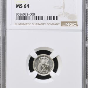 1914, 10 øre, Chr.X, Sieg 11.1, Hede 12A, Kva. 0, Graderet MS 64 af NGC