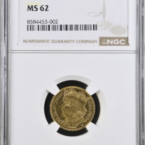 Polen, 10 Zlotys 1925, Boleslaus I the Brave, Y / KM 32, Fr 116, 3,22 gram 0.900/21.6 karat, Kva. 0-01, Graderet MS 62 af NGC.