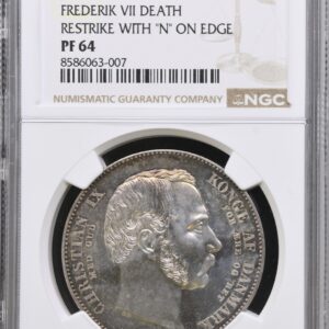1863 RH, 2 rigsdaler, Chr.IX, Sieg 4, Hede 3, Nypræg, Kva. Proof / Medaljepræg, Graderet PF 64 af NGC (TOP POP) kun udgivet i 39 eksemplar
