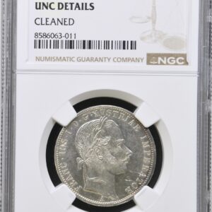 Østrig, Florin 1862 A, Franz Joseph I, Wien, KM 2219, Kva. 0, svag renset, Graderet UNC DETAILS af NGC
