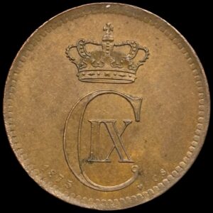 1875, 5 øre, Chr.IX, Sieg 1.1, Hede 17A, Kva. 01