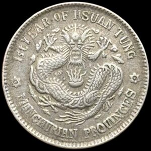 Kina, 20 cents 1910 Hsuan province, L&M 499, KM / Y 213.1, Kva 1+-01