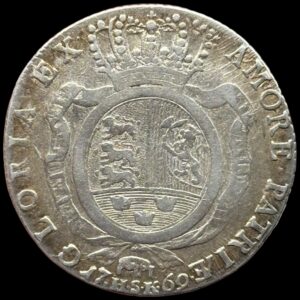 1769 HSK, 1 speciedaler, Rethwisch, Chr.VII, Sieg 36.1, Hede 8, Kva. 1-1+