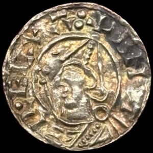 Knud den store, 1016 - 1035, penny, London, ÆLFPERD, Pointed Helmet, Type G, Hild. 1920, Kva. 1+, Ex. BR 1509/5031 "2015"