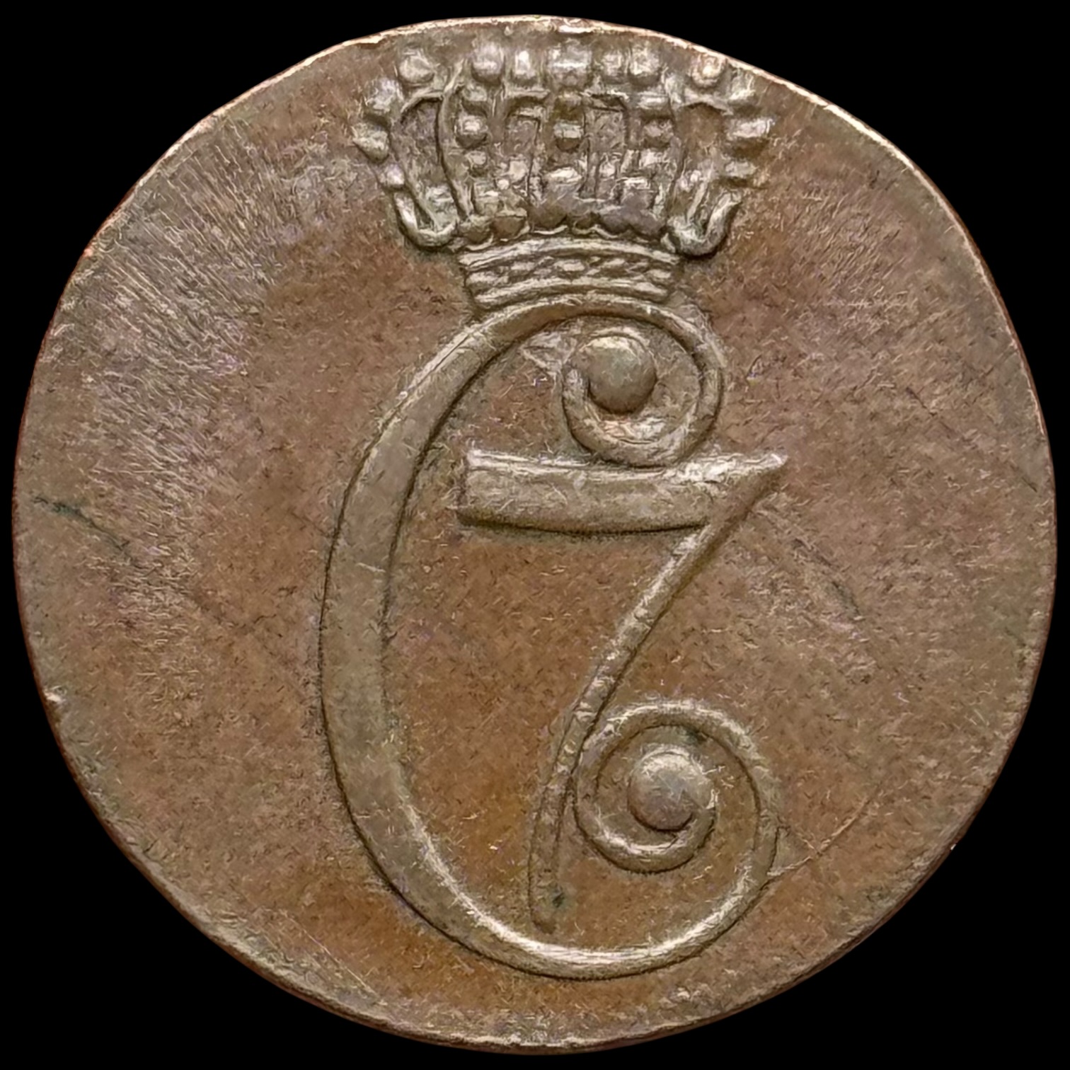 1771, 1/2 skilling, Chr.VII, Sieg 1.3, Hede 38, Kva. 0-01 - Image 2