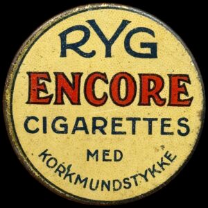 Postskillemønt, 10 øre RYG ENCORE, Grøn baggrund, Kva. 01