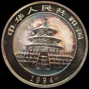 Kina, 5 Yuan 1994, Panda, 999 Ag, 1/2 oz, KM 621, Y 436, Kva. 0