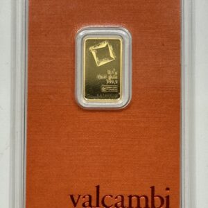 Guldbar, 2 1/2 gram, 999,9, Valcambi Suisse, AA 166619.