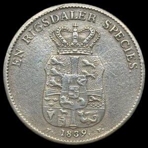 1839 FF, speciedaler, Fre.VI, Sieg 30.4, Hede 26D, Kva. 1-1+ renset