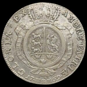 1769 HSK, 1 speciedaler, Rethwisch, Chr.VII, Sieg 36.1, Hede 8, Kva. 1+