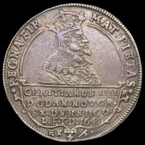 1646 HK, 1 Speciedaler, Chr.IV, Sieg 107.4, Hede 55D, Harck. 36.9.3, Kva. 1+-01 "Sjælden"