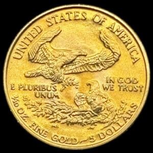 USA, 5 dollars 1987, 1/10 oz Au. 3,11 gr. KM 216, Kva. 0-01