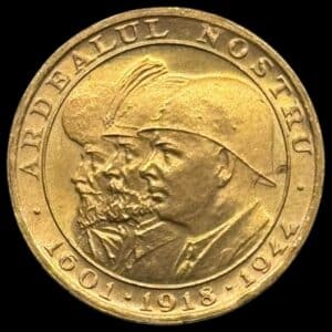 Romanien, 20 Lei 1944, Michael I "1940-47", Romania Kings, F 21, X M13, Kva. 0-01