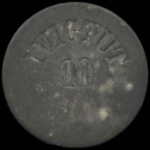 Grønland, 10 øre ivigtut, Sieg 3.4 III, Kva. 1-1+