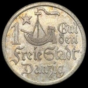 Polen / Tyskland, 1 gulden 1923, City Of Danzig, KM 145, Jaeger D 7, Kva. 01