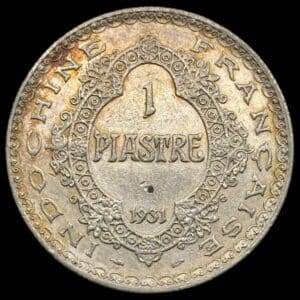 Fransk indo-Kina, 1 piastre 1931, KM 19, Lec 312, Kva. 01