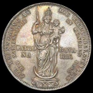 Tyskland, 2 Gulden 1855, Bayern, Maximilian II, KM 848, AKS 168, Kva. 0-01