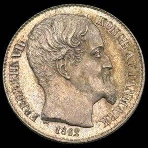 Dansk Vestindien, 20 cent 1862, Fre,VII, Sieg 19, Hede 19, KM 67, Kva. 0-01