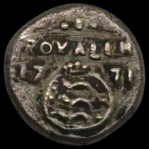 Trankebar / Danish India, 1 Royalin 1771, Chr.VII, Sieg 82.1, KM 168, UBJ 294, Kva. 1-1+ "Sjælden"