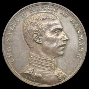 Sølvmedalje, Tiltrædelsen / Tronskifte af Chr.X 1912, Bruun 16624, Kva. 0-01