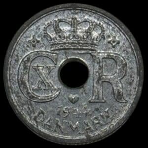 1944, 10 øre, Chr.X, Sieg 12.3, Hede 27, Kva. 0