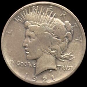 USA, Peace dollar 1921 "High Relief", KM 150, Kva. 1-1+
