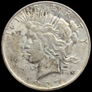 USA, Peace dollar 1927 D, KM 150, Kva. 1+