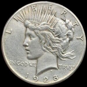 USA, Peace dollar 1928, KM 150, Kva. 1+-01 renset