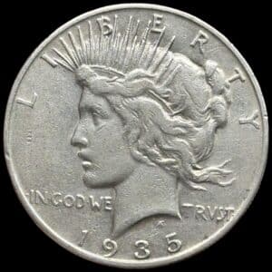 USA, Peace dollar 1935 S, KM 150, Kva. 1+