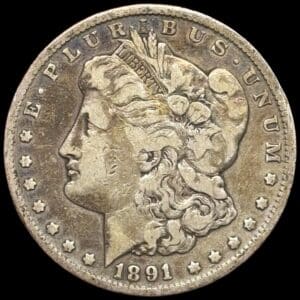 USA, Morgan dollar 1891 CC, KM 110, Kva. 1