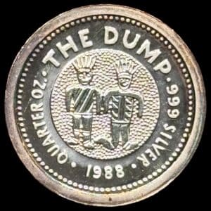 Australian, 25 Cents 1988, Elizabeth II, 3rd Portrait, The Dump, 1/4 oz Ag, KM 113, Kva. Proof