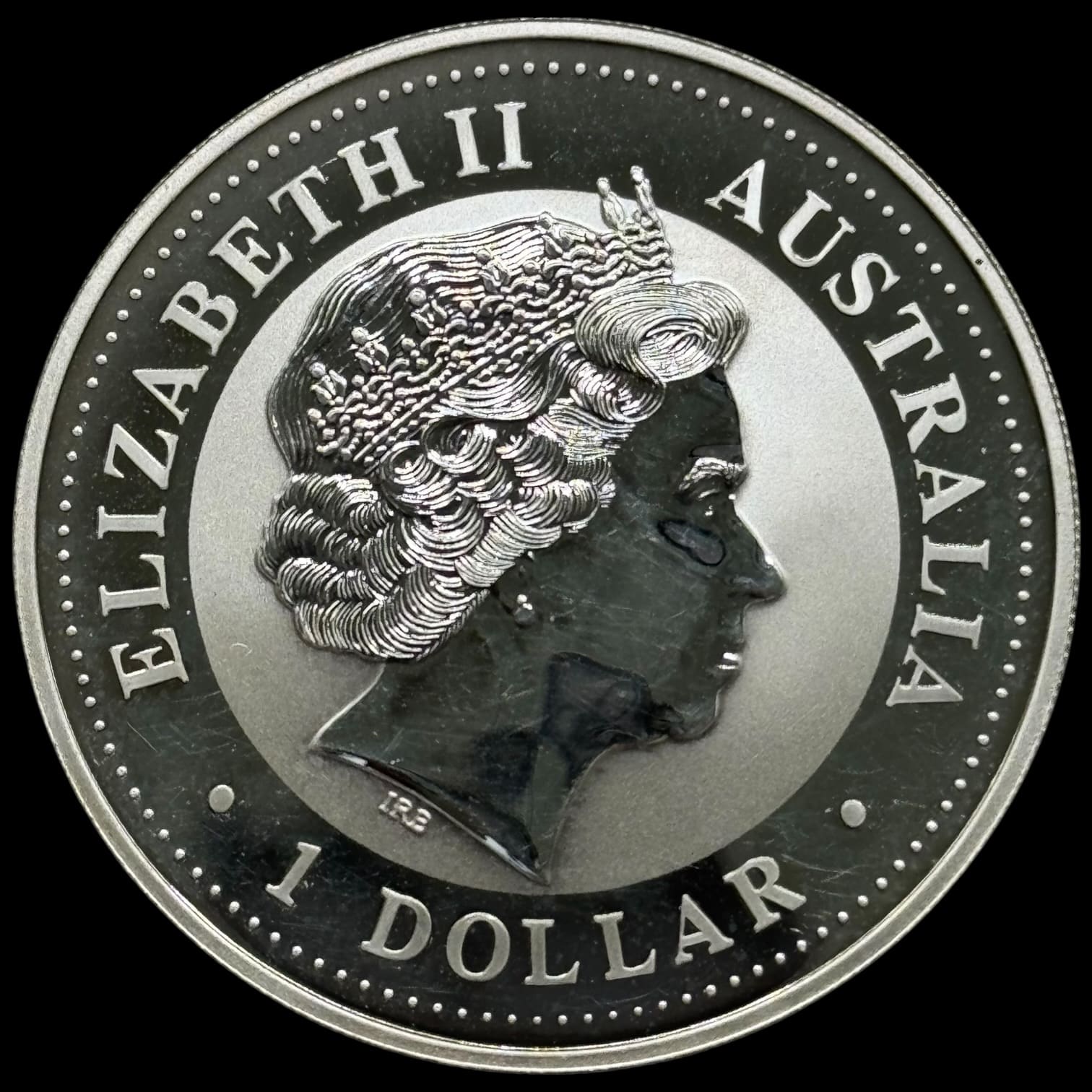 Australien, 1 Dollar 2001, Elizabeth II, 4th Portrait, Australian Kookaburra, 1 Oz Ag, Federation Star privy mark, Oplag 1.000, KM. 479, Kva. Proof - Image 2